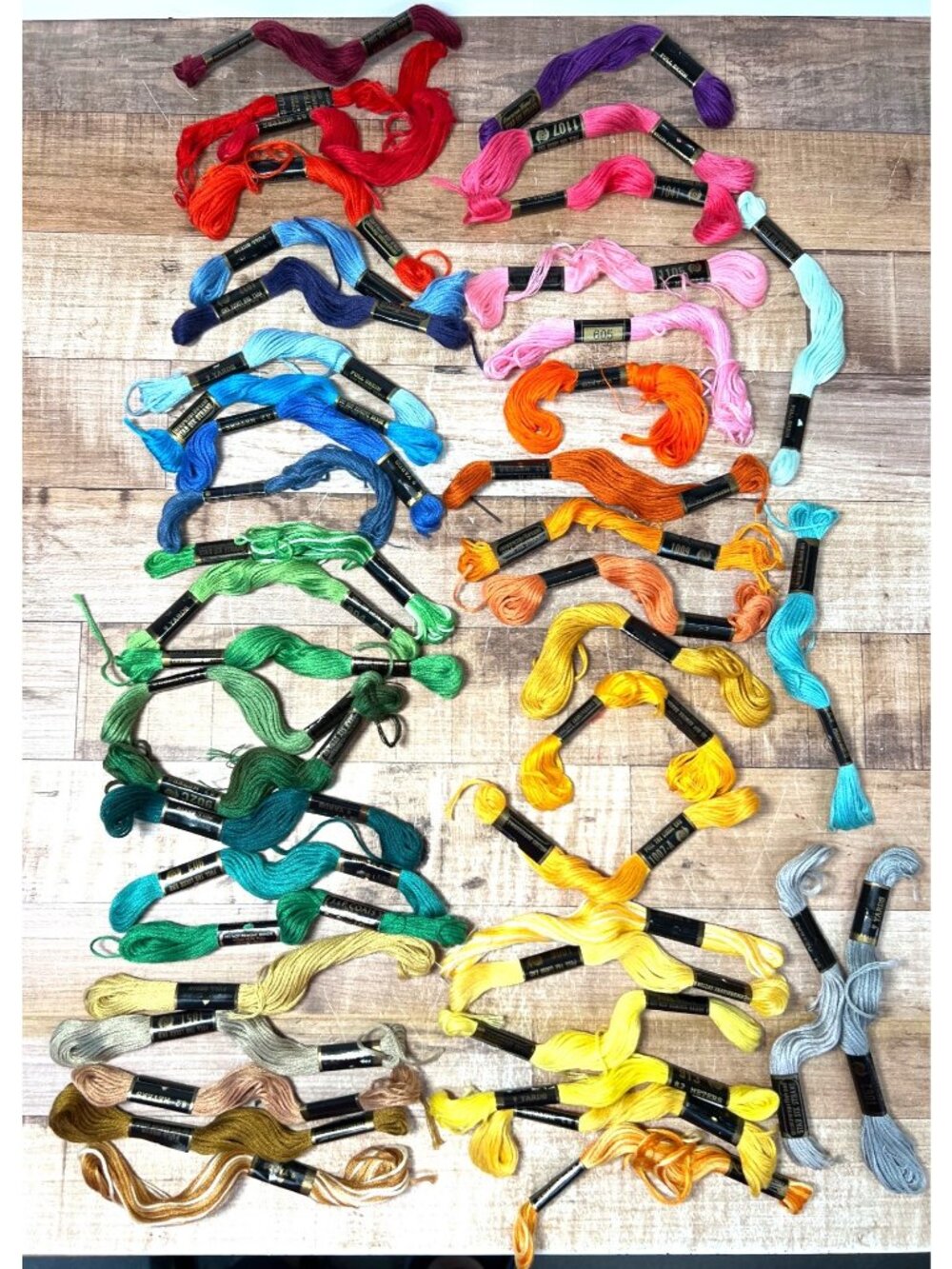 45 Assorted Embroidery Floss Skeins 9 Yards Each Multiple Colors Cotton Star